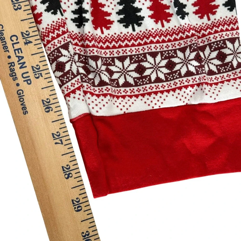 Wondershop Men's Pajama Set XL Bears Snowflakes Trees Christmas White Red Black
